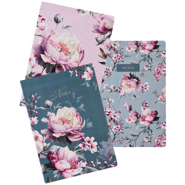Harmony 3 Pack Notebooks A5 - Design by Violet