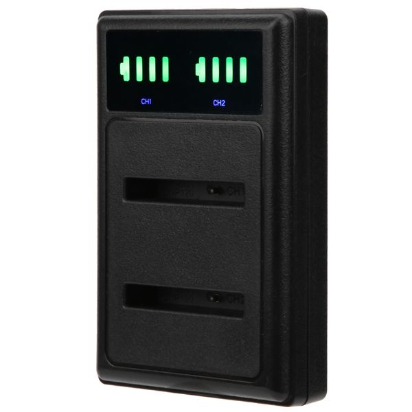 Dual NP-BN1 Charger with Micro/Type-C &amp; LCD