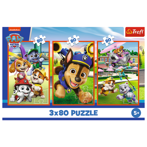 Puzzles - "3x80" - A Dog's Gang / Viacom PAW Patrol FSC Mix 70%