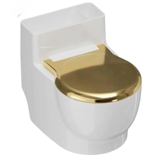 Toilet Shaped Cat Water Bowl, Wall-Mounted Toilet Fountain with Lid,