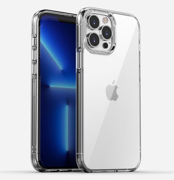 Liquid Crystal Case &amp; Tempered Glass for iPhone 13 Pro Max - Transparent