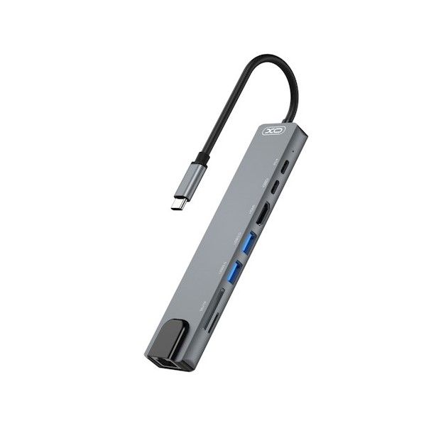 XO Adapter HUB 8in1 Silver - HUB003