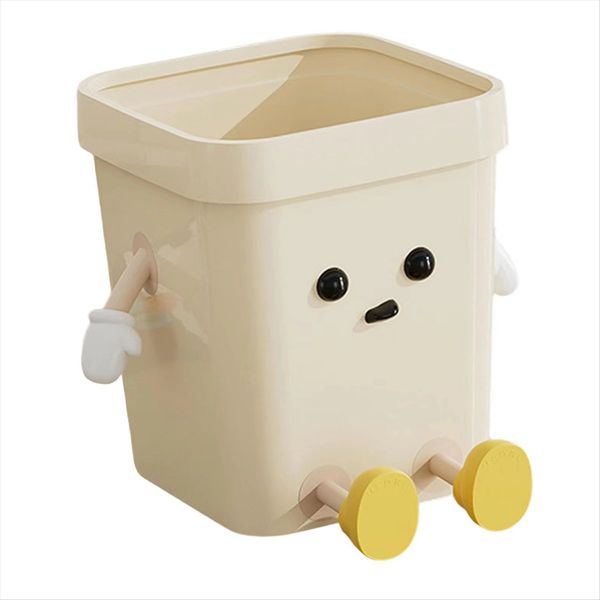 Trash Can Interesting Cute Garbage Bin Rubbish Container for Home M