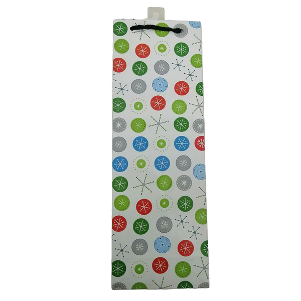 Snowflake Theme Wine Gift Bag - Set of 10