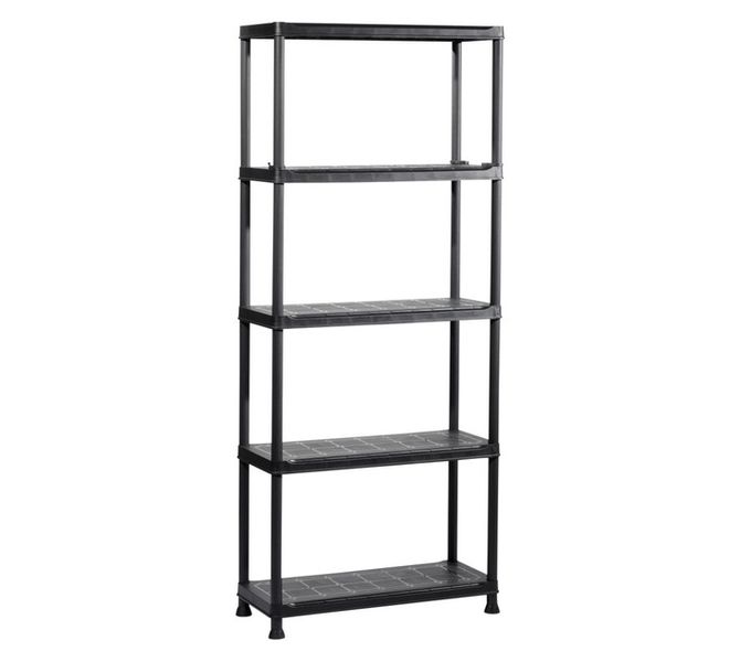 5 Tier Shelf Black 320 x 750 x 1770 mm