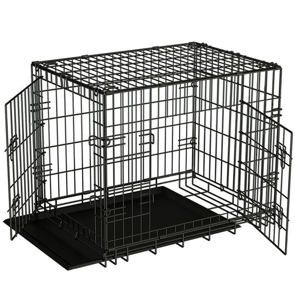 Wire Pet Crate Cage - Black-30