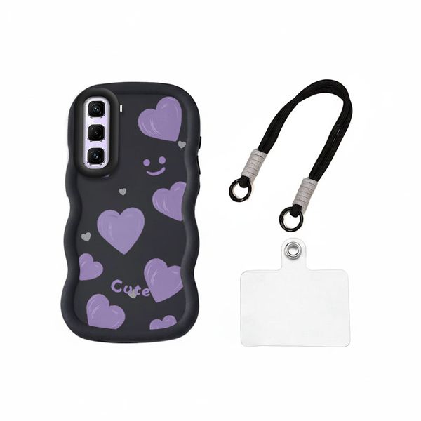 1 Piece Cute Love Phone Case And Lanyard Compatible With Infinix Hot 50 4G