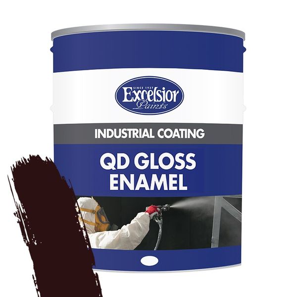 Bulk Pack x 2 Excelsior 3-In-1 Quick Drying Gloss Enamel PWD Brown 1L