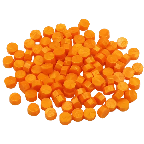 Wax sealing beads - Fresh Orange - 100 pieces
