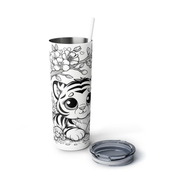 Tiger 20oz Black &amp; White Tumbler