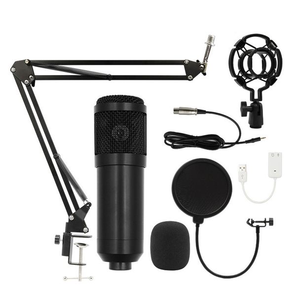 Condenser USB Microphone Kit for Studio Computer Phone with Boom Arm Stand