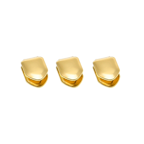 3 Piece Gold Set Grillz Mouth, Hip Hop Teeth