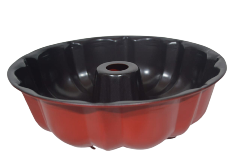 Baking Pan 26.5cm Tube Form Fluted Non-stick Outer Red Colour N830175