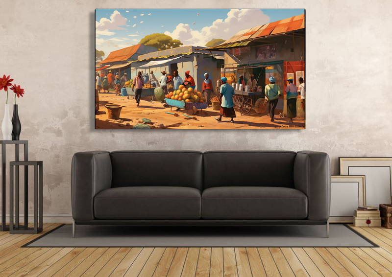 Canvas Wall Art - Township Market Abstract - IM0291