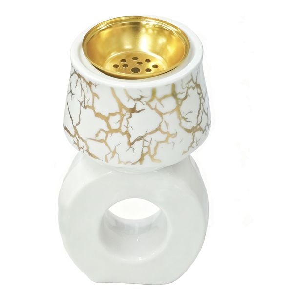 BUC Gold Marble Elegant Ceramic Incense Burner Tabletop Decoration Ornament