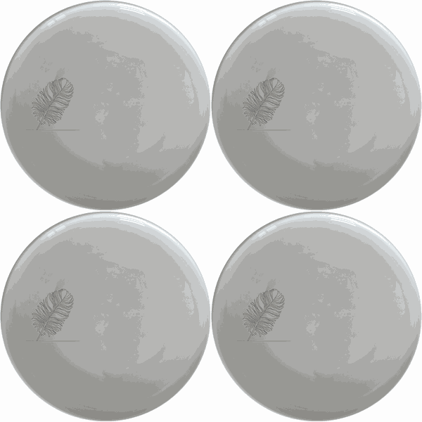 Ostrich Feather Dinner Plate Set of 4 - Range 2