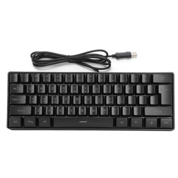 Gaming Keyboard Wired 61 Key RGB Adjustable