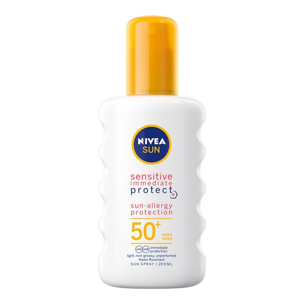 NIVEA SUN Sensitive Immediate Protect Spray SPF50 Sunscreen, 200ml