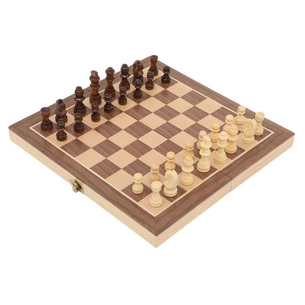 Elegant Wooden Chess Set - 30cm Magnetic with Carry Bag
