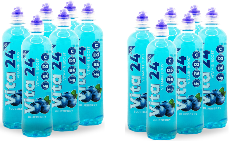 Vita24 Vitamin Boost Blueberry Drink 500ml - 12 Pack