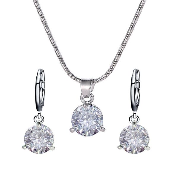 Teardrop Necklace And Earrings Set,Minimalist Teardrop Jewelry Accessories