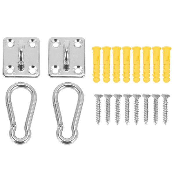 2 Sets of Suspended Wall Mount U-Shaped Hooks Stainless Steel Heavy