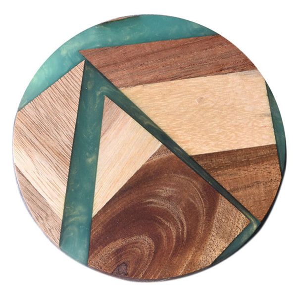 Wood and Resin Coasters Drink Coaster for Tabletop Protection Wood Coasters