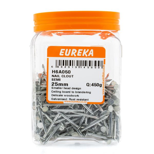 EUREKA Clout Nail Semi 25mm Q:450g H6A050