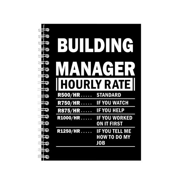 Building Manager Wire Bound Notebook, Gift Idea Writing Books Notepad