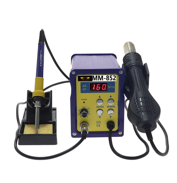 2 in 1 Hot SMD Rework Station &amp; Soldering Station, Model: MM-852