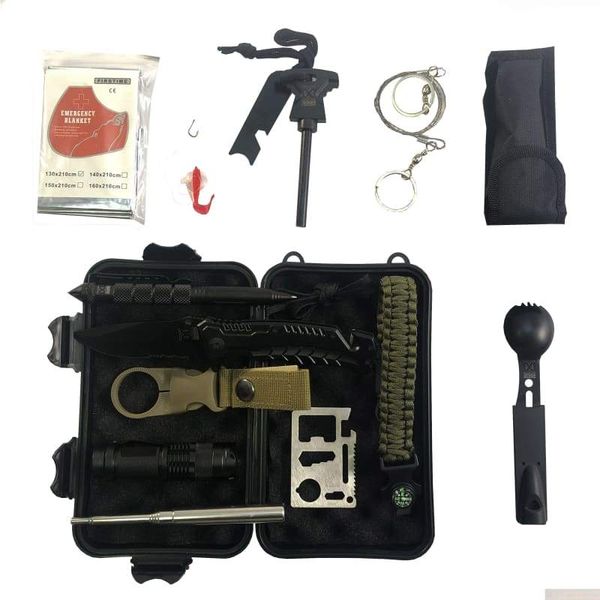 12 in 1 Emergency Survival Carry Kit for Fishing, Hunting , Camping etc