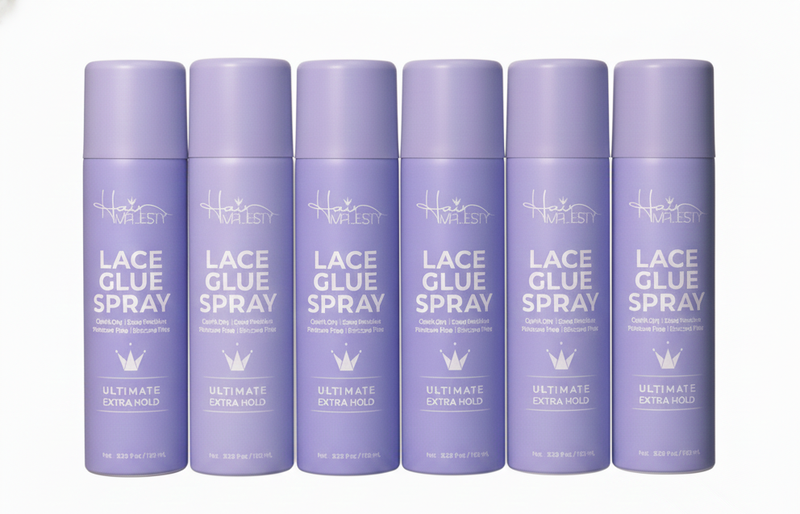 HAIR MAJESTY Lace Glue Spray - Ultimate Extra Hold - 150ml (6 Pack)