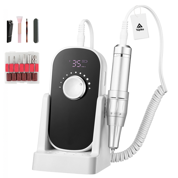 Topika Nail Drill 40000RPM Professional E File with Nail Stand