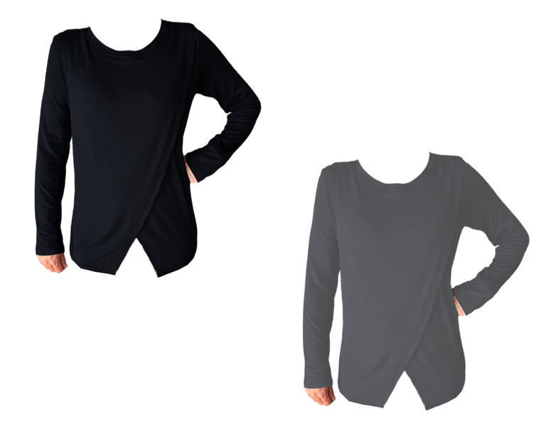 Long Sleeve-2 Pack-Black&amp;Grey image