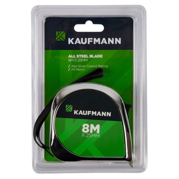 Kaufmann - Tape Measure All Steel Blade 25mmx 8M