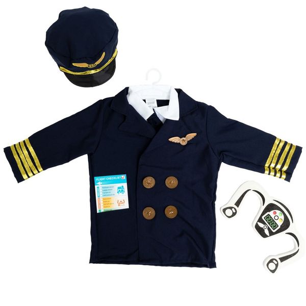 Pilot - Role Play Costume For Kids With Accessories, Dress Up, Pretend