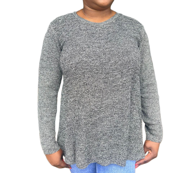 Classic Knitwear Womans Crewneck Pullover Sweater Jersey - Grey
