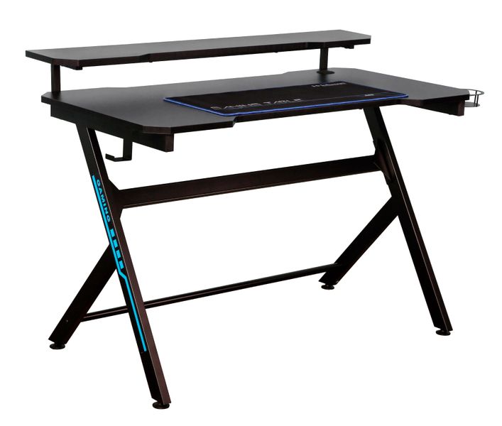 Donahue Gaming Desk with Monitor Riser &amp; Adjustable Feet