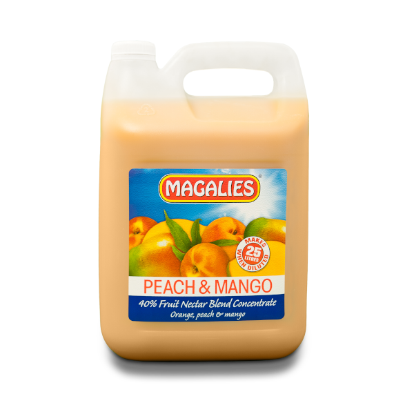 2 x 5Lt Magalies 40% Peach Mango Nectar concentrate