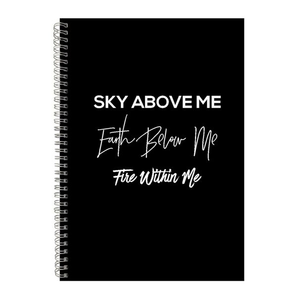 Sky A4 Notebook Spiral Lined Motivational Sayings Graphic Notepad Gift 160