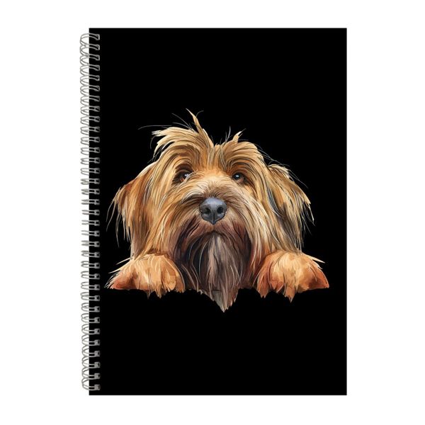 Briard A4 Notebook Spiral Lined Notepad Dog Idea 333
