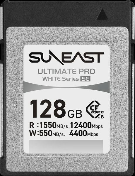 SunEast CFexpress Type-B 128GB Memory Card White SE Series 550MB/s