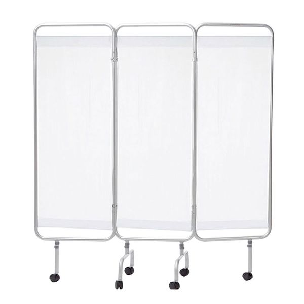 3 Fold Stainless Steel Hospital Ward Folding Bedside Screen with Wheels