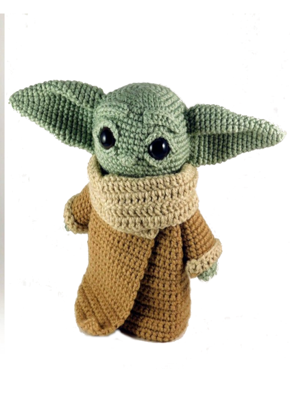 Baby Yoda Crocheted with Jacket