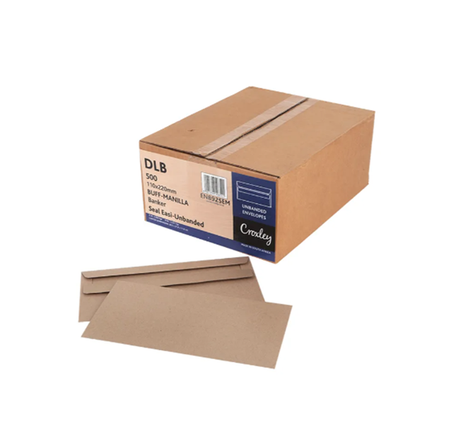 Croxley - Window Envelopes Self Seal hite DLB 110mm x 220mm box 500