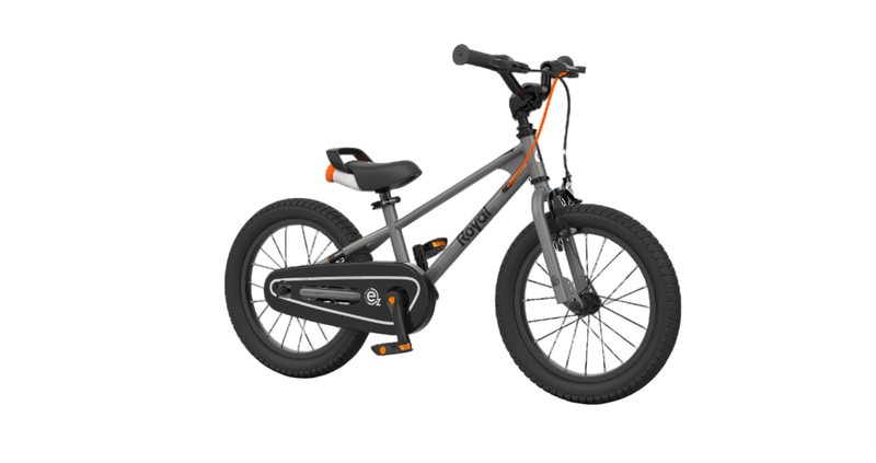 RoyalBaby Bicycle 14'' EZ Silver/Grey , Ages 3-5, 2-in-1-Balance to Pedal