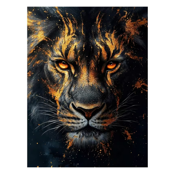 Golden Lion Diamond Art Kit | 30cm x 40cm