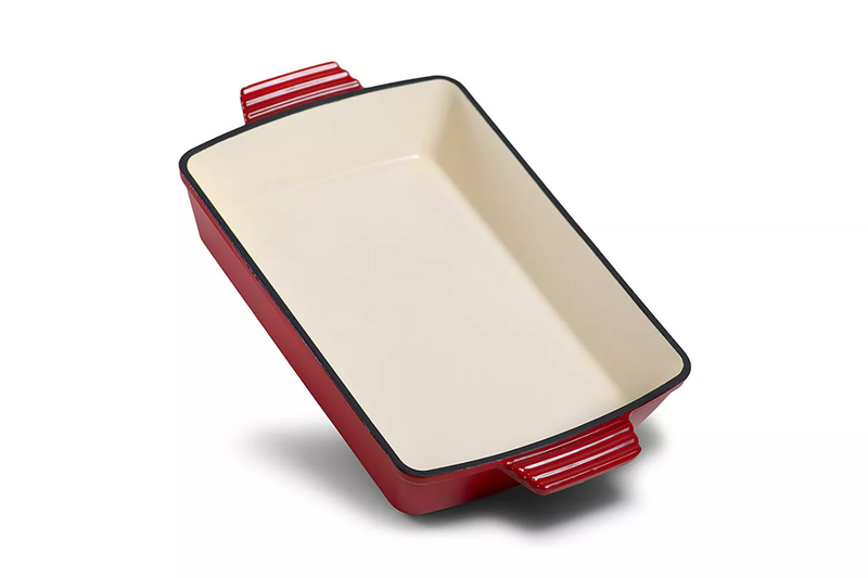 Ceramic Casserole Cast Iron Roaster - 32cm - Red