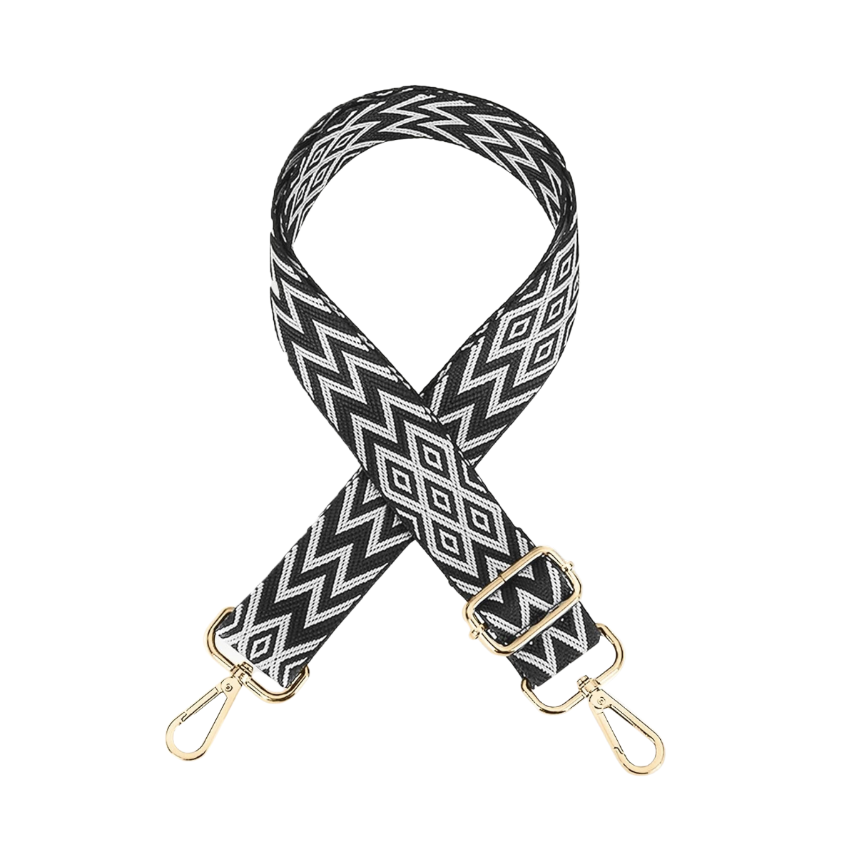 Aztec Interchangeable Adjustable Bag Strap with Gold Clips