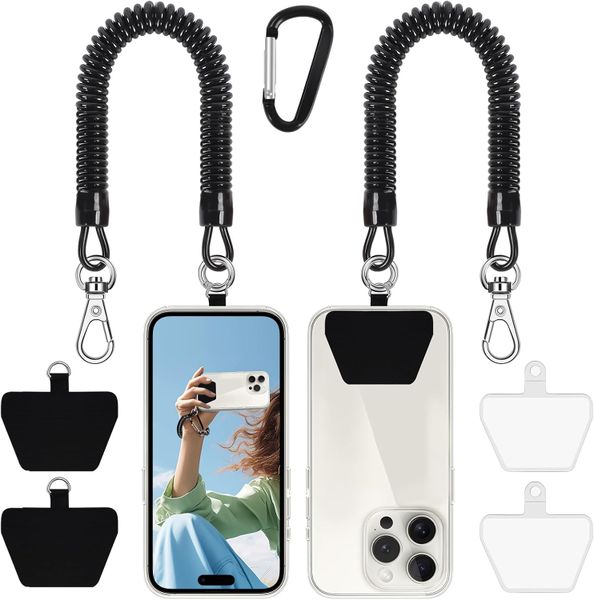 Universal Phone Lanyard Multi-Purpose Phone Lanyard with Clip &amp; Carabiner
